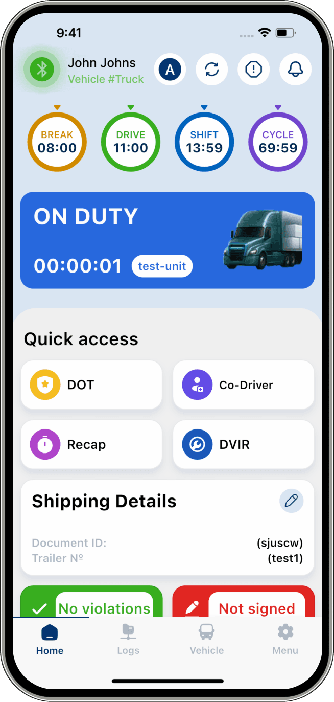 Truckford ELD Mobile App